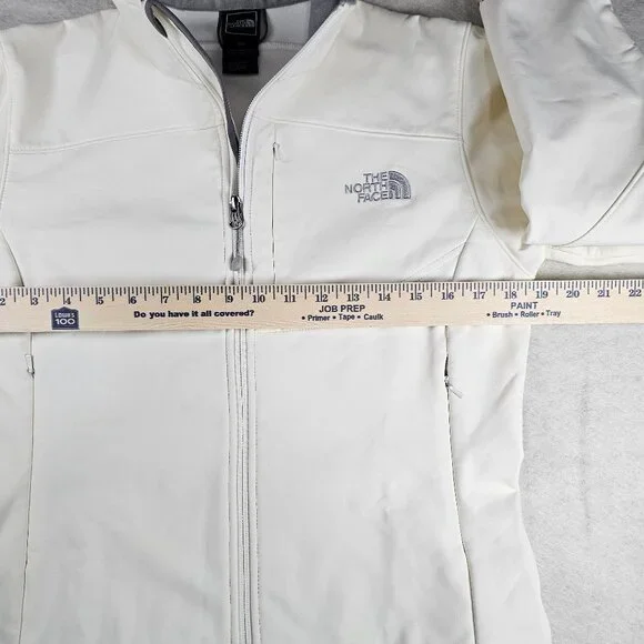 The North Face Apex Women's Full Zip Jacket Waterproof Wind Proof White Size S - Picture 4 of 5
